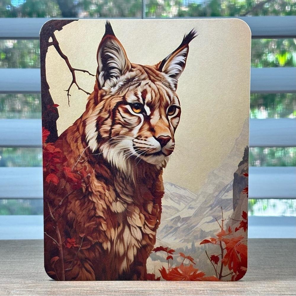 Handmade Lynx Greeting Card